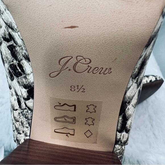 J. Crew Snakeprint Maya Boot with Stacked Heel 8.5 - Picture 13 of 14